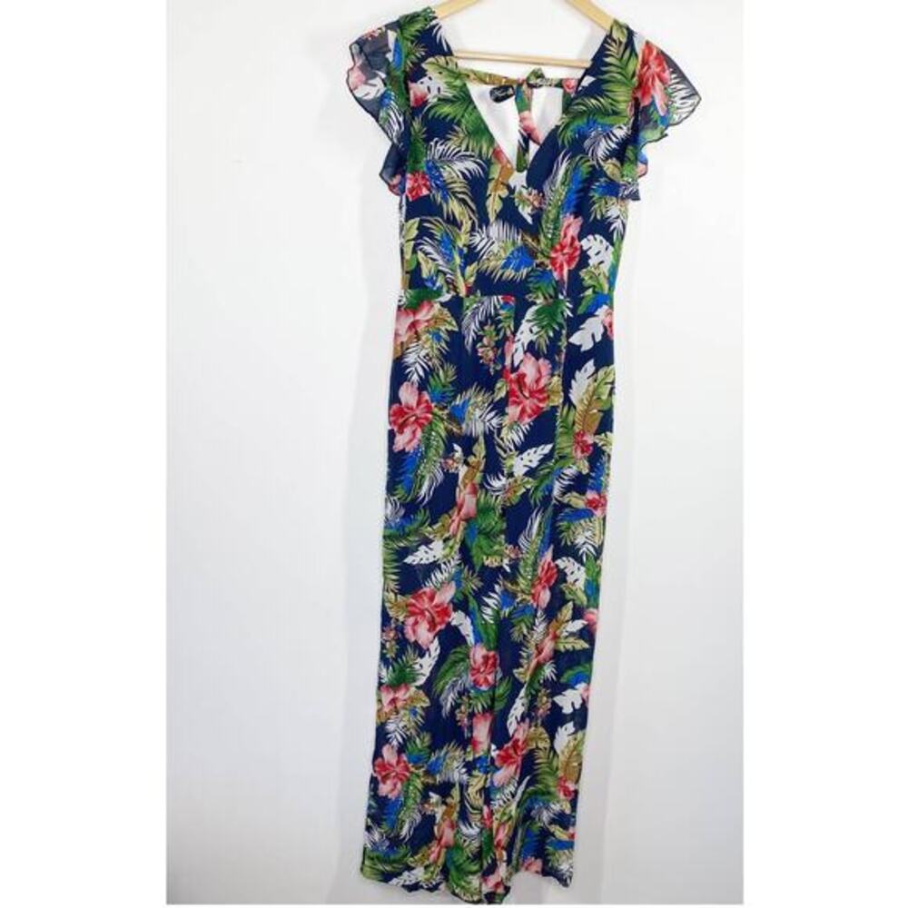 Seek the Label Womens Floral Jumpsuit One Piece Size M Tropical Resort Vaca‎ NWT